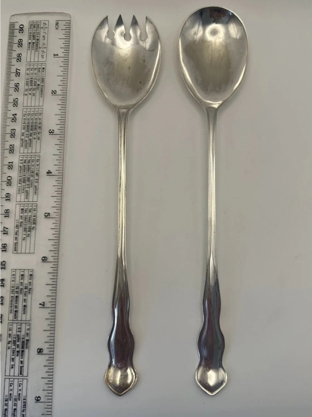 Sheffield Silver Plated Serving Salad Hostess Set Spoon & Fork MCM 9
